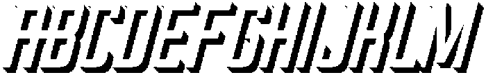Oxyden Slant Shadow otf (400) Font UPPERCASE