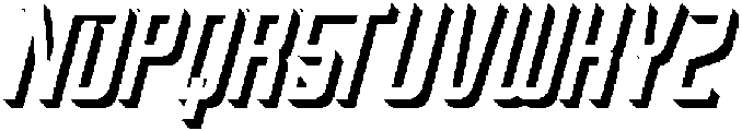 Oxyden Slant Shadow otf (400) Font UPPERCASE