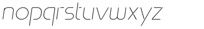 Oxo Thin Italic Font LOWERCASE