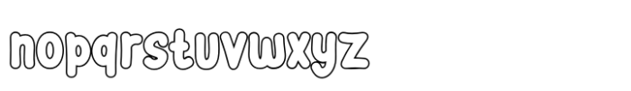 Oxyneo Outline Font LOWERCASE