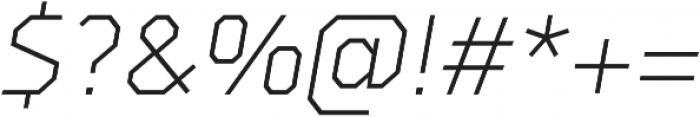 Oyko Light Italic otf (300) Font OTHER CHARS