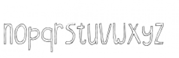 Oyster Outline Font LOWERCASE