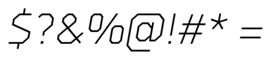 Oyko Light Italic Font OTHER CHARS