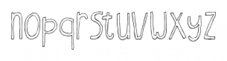 Oyster Outline Font LOWERCASE