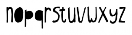Oyster Stencil Font LOWERCASE