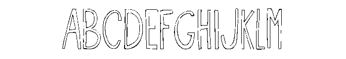 Oyster Outline Font UPPERCASE