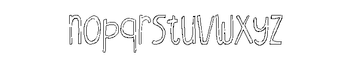 Oyster Outline Font LOWERCASE