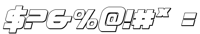 Ozda 3D Italic Font OTHER CHARS