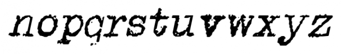 P.I. Italic Font LOWERCASE