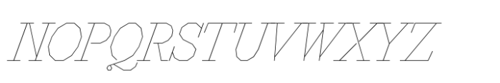 P Kiko Hairline Italic Font UPPERCASE