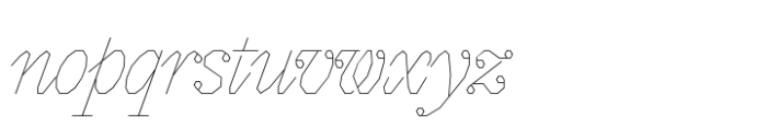 P Kiko Hairline Italic Font LOWERCASE