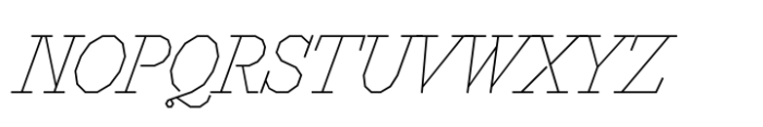 P Kiko Thin Italic Font UPPERCASE