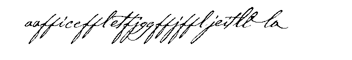 P22 Cezanne Ligatures Font UPPERCASE