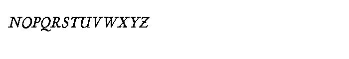 P22 Stickley Text Small Caps Italic Font LOWERCASE