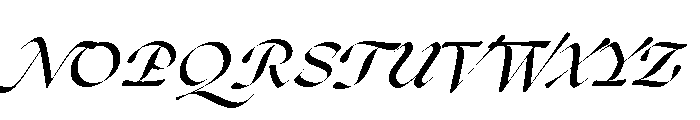 P22 Civilite Bold Italic Font UPPERCASE