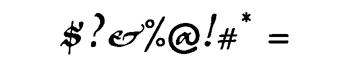 P22 Civilite Regular Font OTHER CHARS