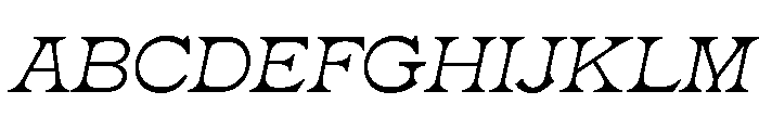 P22 Mucha Light Italic Font UPPERCASE