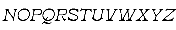 P22 Mucha Light Italic Font UPPERCASE