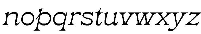 P22 Mucha Light Italic Font LOWERCASE