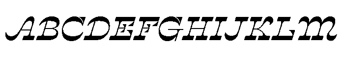 P22 Mucha Semibold Italic Font UPPERCASE