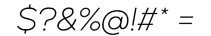P22 Saarinen Pro Extra Light Italic Font OTHER CHARS