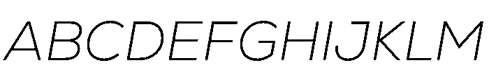 P22 Saarinen Pro Extra Light Italic Font UPPERCASE