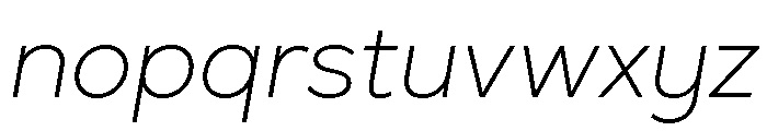 P22 Saarinen Pro Extra Light Italic Font LOWERCASE