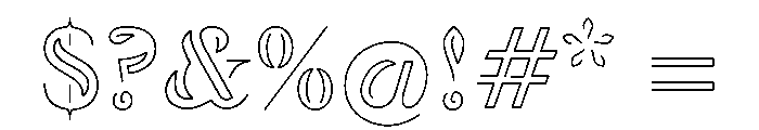 P22 Schneeberger Thin Font OTHER CHARS