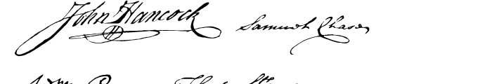 P22 Declaration Signatures Font UPPERCASE