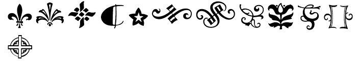 P22 Goudy Aries Ornaments Font LOWERCASE