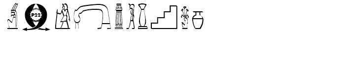 P22 Hieroglyphics Decorative Font OTHER CHARS
