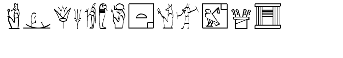 P22 Hieroglyphics Decorative Font UPPERCASE