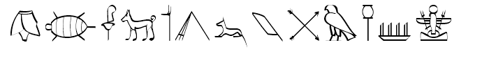 P22 Hieroglyphics Decorative Font LOWERCASE