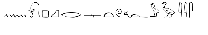 P22 Hieroglyphics Phonetic Font LOWERCASE