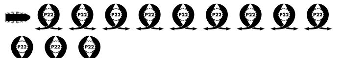 P22 Insectile Solid Font LOWERCASE