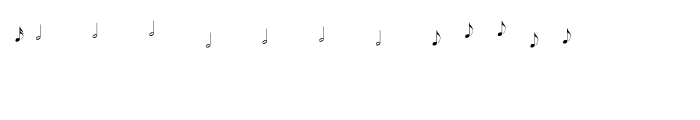 P22 Music Notes Font UPPERCASE