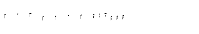 P22 Music Notes Font LOWERCASE