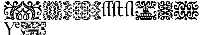 P22 Tyndale Xtras Font UPPERCASE
