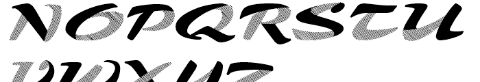 P22 Zebra LineCut Font UPPERCASE