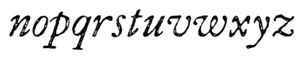 P22 Franklin Caslon Italic Font LOWERCASE