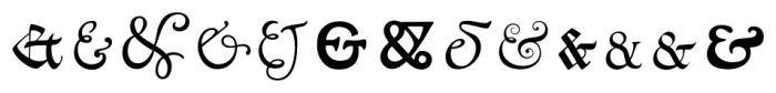 P22 Goudy Ampersands Font LOWERCASE