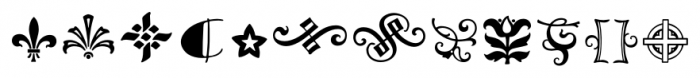 P22 Goudy Ornaments Font LOWERCASE