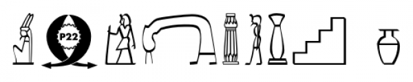 P22 Hieroglyphic Decorative Font OTHER CHARS