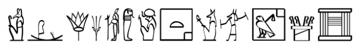 P22 Hieroglyphic Decorative Font UPPERCASE