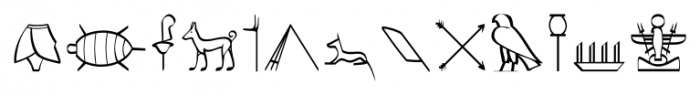 P22 Hieroglyphic Decorative Font LOWERCASE