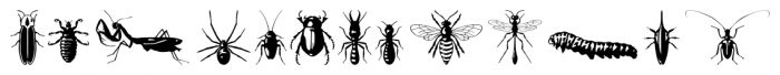 P22 Insectile Regular Font UPPERCASE