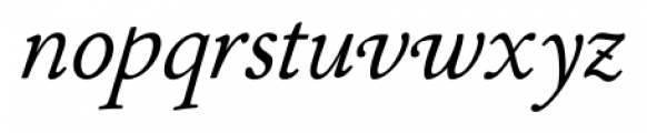 P22 Stickley Text Pro Italic Font LOWERCASE