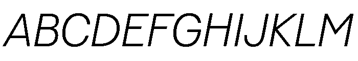 Pacaembu Extralight Italic Font UPPERCASE