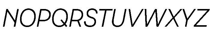 Pacaembu Extralight Italic Font UPPERCASE