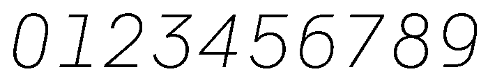 Pacaembu Thin Italic Font OTHER CHARS